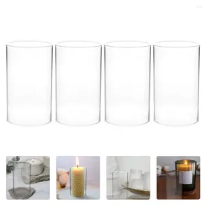 Bougeoirs 4 PCS Outlet Couvre le porte-bouteille décorative Cylindre Cylindre Simple Cup Sleeve Récipient Borosilicate élevé