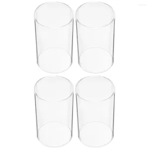 Candillas Portes 4 PCS Cubiertas de vidrio Simples adornos de taza simple Accesorios decorativos de artesanía decorativa Copas protectores