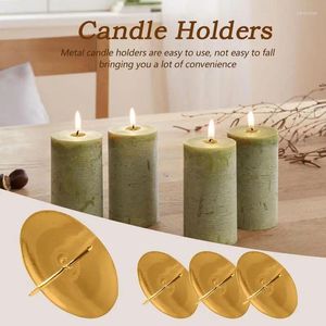 Candlers 4pcs Holder Style Luxury Round Metal Metal Candlestick Fashion Table de mariage pour décoration de fête à domicile