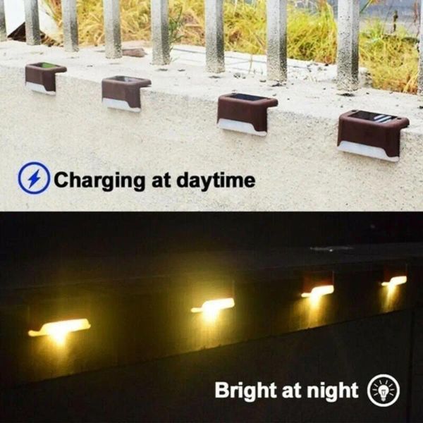 Portes de velas 4 PCS LED de cubierta solar con energía solar Lámpara de patio de jardín al aire libre impermeable al aire libre