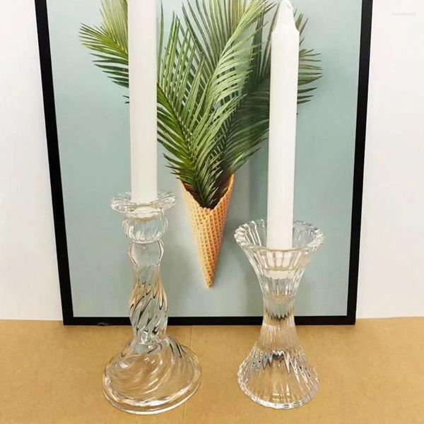 Candlers 5 modèles en verre supporte de chandelle Festival de mariage de style de style européen applicable 2 cm bougies