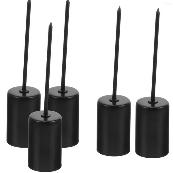 Bougeoirs 5 PCS TELEUR DE CHARBRE DE CHARBRE Stick Stick Taper Container Bougies avec insert de tasse à pointes