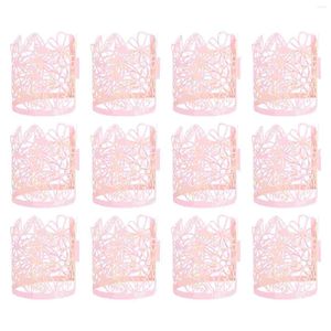 Bougeoirs 50 PCS Enveloppe de papier clair enveloppe noire Couvre-lampe à feuille de poussière Petites enveloppes rose enceintes cylindriques