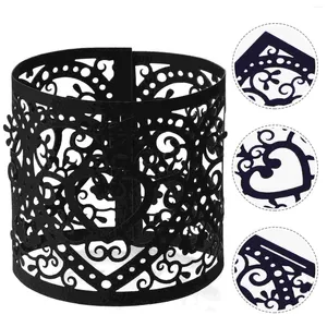 Bougeoirs 50 pièces enveloppe de papier léger enveloppes noires couvercle de lampe anti-poussière décor boîtiers cylindriques bougies d'Halloween