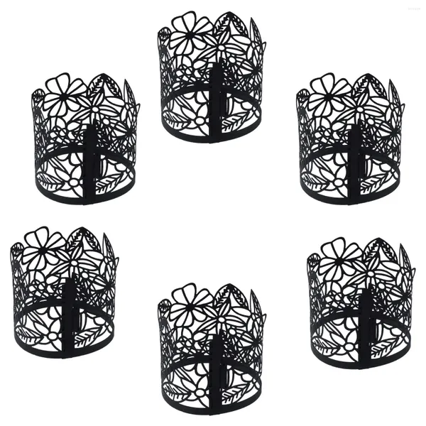 Portes de velas 50 PCS Light Paper Wrap Tapa de lámpara a prueba de polvo de lámpara cilíndrica Luces de té eléctricos Luces de té negros electrónicos