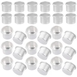 Bougeoirs 50 pièces tasse en métal chandelier en vrac goutte à goutte d'eau en aluminium insert faisant des conteneurs thé lumière étain