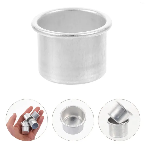 Bougeoirs 50 pcs Tasse en métal Tea Light Tin Aluminium Bougies de Noël Chandelier en vrac