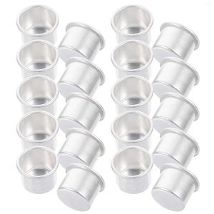 Kandelaars 50 stuks Mini Metalen Cup Taper Wax Kaarsen Votief Pinnen Aluminium Kandelaar Bulk