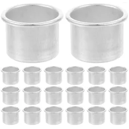 Bougeoirs 50 pièces accessoires Inserts métalliques tasses à thé en aluminium conteneurs de cire en aluminium