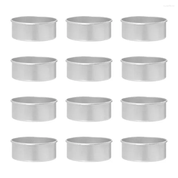 Portavelas 50 Uds. Taza de aluminio, soporte redondo para luz de té, recipientes para tazas, lata votiva, suministros para hacer velas de té DIY para tienda en casa