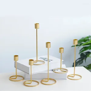 Bandlers 50pcs Metal Gold Candlestick Fashion Stand de mariage Table exquise décor