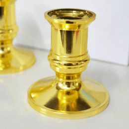 Candelabros 5 uds Base de pilar dorado soporte cónico candelabro decoración de fiesta de Navidad