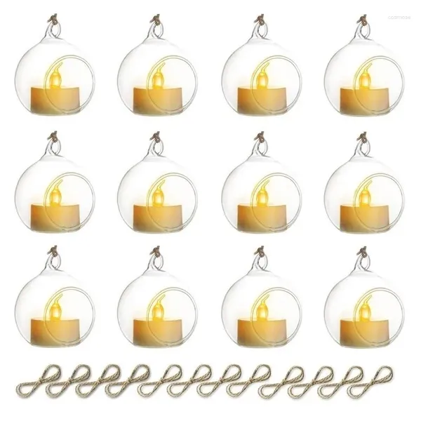 Bougeoirs 6 / 12pcs porte-verre suspendus Soalight 6 / 8cm globes terrarium mariage chandelier vase Vase Home Bar Decor