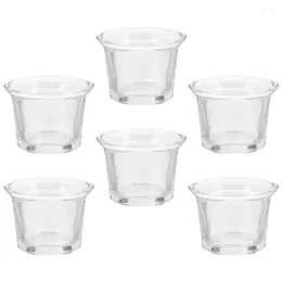 Bandlers 6 PCS Glass Diy Storage Jar Small Container Clear Candlestick Creative Desktop Bandleder