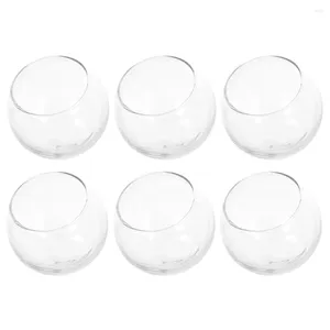 Bandlers 6 PCS Faire un pot Small Glass Holder Cougies Décorations Clear Cup Clear
