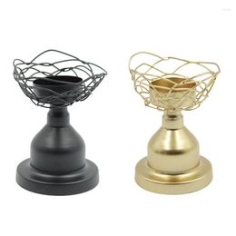 Bougeoirs 69HF Or Noir Décor De Mariage En Métal Chandelier Fleur Stand Vase Table Pièce Maîtresse Événement Rack