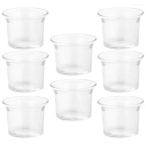 Bougeoirs 8 pièces porte-verre ornement de bureau bougies chauffe-plat pour pièce maîtresse décorative petit ambre