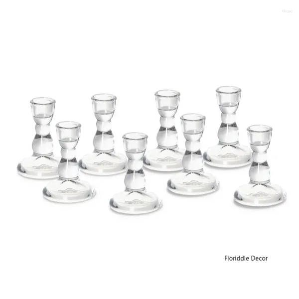 Candlers 8pc en verre cristallin de chandelier pour bâtons standard materpèces de mariage décor de table de Noël