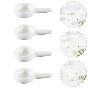 Bougeoirs 8pcs Cerramic Tealight Spoon Utile Plate Gandle Aroma Tray