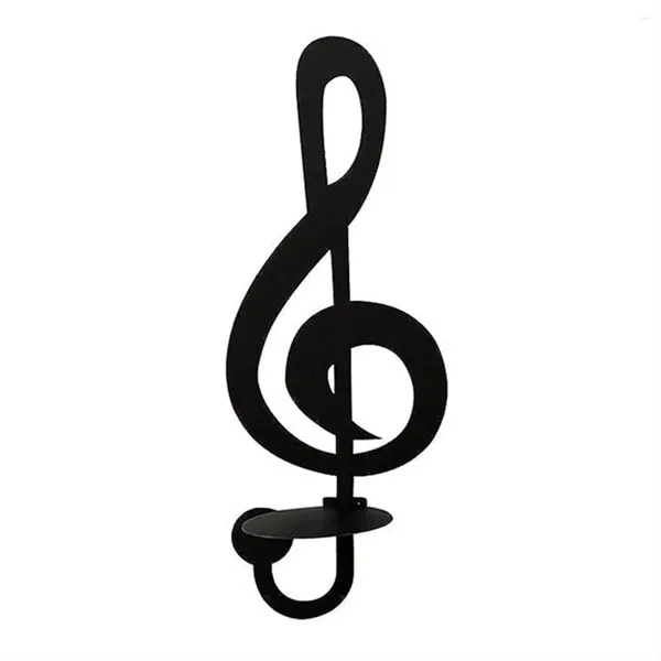 Bandleurs A-Candle Solder Mur Creative Creative Metal Metal Metal Note Musical Note Morde Morde