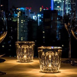 Bougeoirs Ambientec Xtal Creative Minimaliste K9 Cristal Mini Bar Rechargeable Ambiance Restaurant Calme Lampe de Table