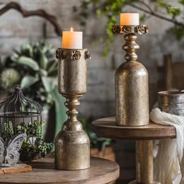 Bougeoirs Style américain pilier Unique maison Vintage idées en métal Table jardin Kandelaar décoration de mariage