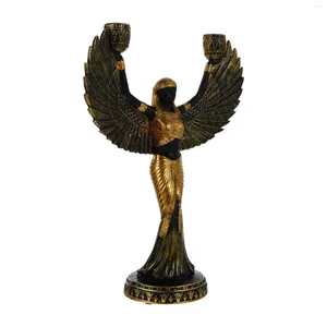 Candle Holders Ancient Egypt Creative Taper Holder Holder Decor Resin Egyptische themasafel top