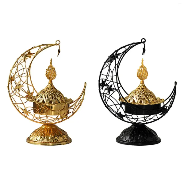 Bougeoirs Brûleur d'encens arabe Fournitures de fête portables Ornement Base robuste Bougeoir pour chambre à coucher cheminée armoire de bureau