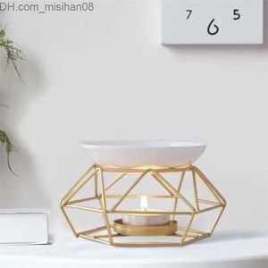 Kandelaars Aromatische Olie Geometrische Keramische Essentiële Kaarshouder Wax Melt Warmer Smelter geur voor Home Office Decor Z230704