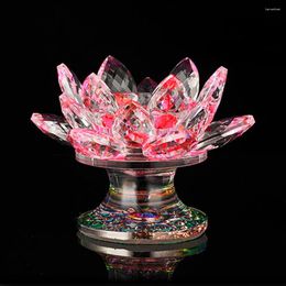 Kaarsenhouders kunstmatige kristal geschenk boeddhisme bloem teal right slaapkamer kantoor voor bruiloftsfeest ambachten home decor houder bureau ornament