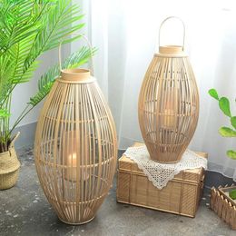Kandelhouders bamboe vintage winddichte buitentuin kandelaardecoratie grote titulaire de la vela huishoudenproducten bs50zt