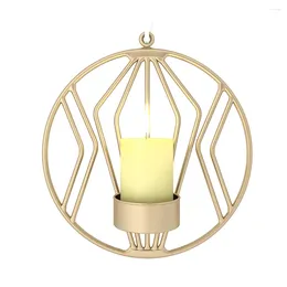 Candle porte-traits murmard garantis romantique moderne Round Iron Thé Lumière Candlestick Géométrique 3D DÉCOR HOME ORNAGENTS