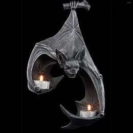 Candlers Bat Wall Tealight Holder Congre Retro Anti Rust solide fer forgé décor de maison de chambre à coucher pliable