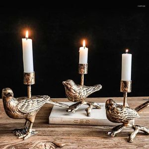 Candlers Bird Bird Sleat Nordic Style Holder Table Ornements décoratifs pour l'outil de décoration de mariage à la maison