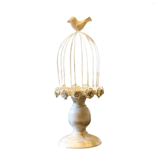 Candlers Birdcage Holder Ornest Ornement de chandelier