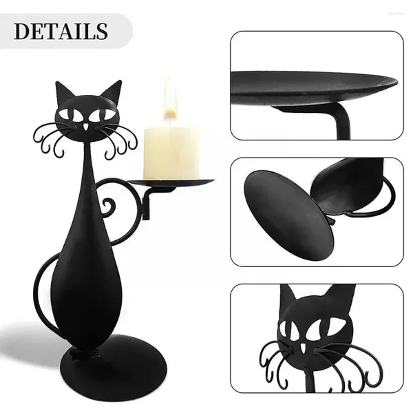 Bougeoirs Holder Black Animal Vintage Pilier Bougies Stand Decorative Candlestick For Home Decor Anniversaires F8Y3