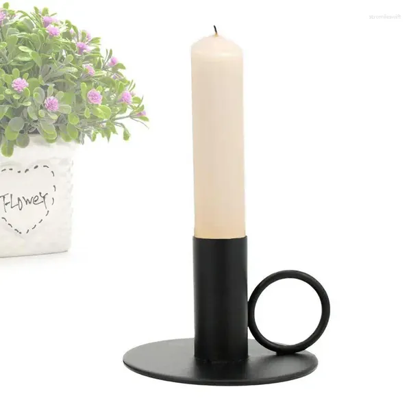 Candlers Black Fer Fer Candlestick Vintage Holder for Conile Bandles Stand Wedding Anniversary Party Table