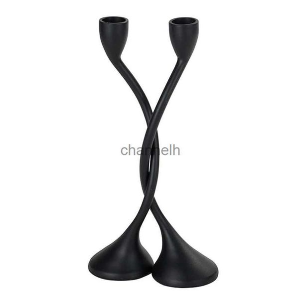 Candelabros de Metal negro, candelabro alto, candelabro para cena, candelabro YQ231130