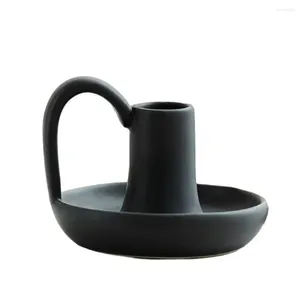 Bougeoirs noir/blanc support en céramique utilisable 9.5 7.2 CM assiettes décoratives Base parfumée bureau