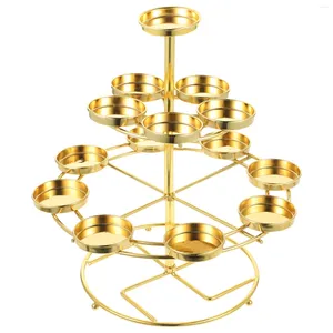 Bougeoirs porte-lampe à beurre chandelier Vintage Temple décoratif Menorah support en métal conique Ghee bougeoir