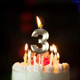 Bandleurs apaisant les bougies d'anniversaire Numéros de gâteau heureux décoration de topper pour grand pot