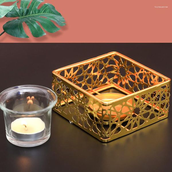 Bougeoirs Candl Pour Candelss Chambre Vases Vase Cylindre Doré Bougies Table De Luxe Kandelaar Fleur Vazenhouder Décor Marocain