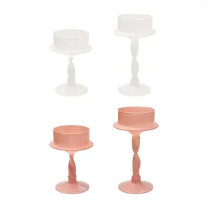 Candlers titulaires de chandelier Élégant Design Simple Glass Bandlestick Holder for Wedding Centresces Salon Decory Dining Dining Decor