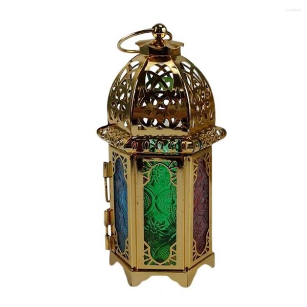 Bougeoirs Candlelight Stand Fer Art Avec Anneau Suspendu Marocain Style Européen Chandelier Lampe Décorative