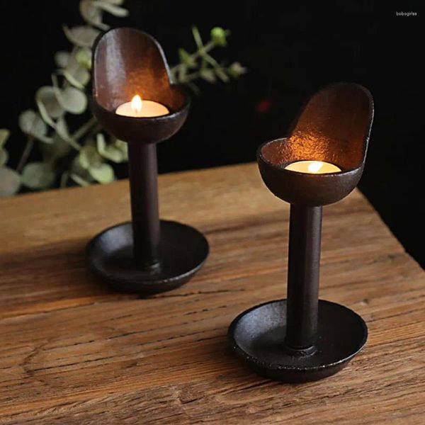 Candalos Candelos de estilo chino Propinas clásicas Props de hierro Ceremonia de luz de té Vintage Lámpara de suministros para el hogar decoración de habitaciones