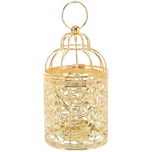 Bougeoirs chandelier décoration porte-cage à oiseaux petite lanterne photophore Table suspendue support en métal fer Vintage le