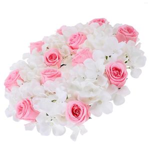 Candlers Bandlestick Garland Rose Flower Wreath Wedding Mariage Holder Decor the Ring Rings suspendus Table de bureau