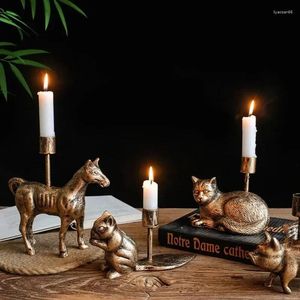 Bougeoirs chandelier ornements romantique pour entrée nordique animaux salon Tables salle de mariage centres de table chambre