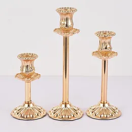 Candelabros Candelabro Cónico Soporte Dorado Decoración de Mesa