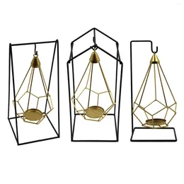 Bougeoirs chandelier photophore suspendu ornement géométrique décoratif nordique créatif pour bureau chambre mariages